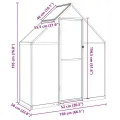 Gewächshaus mit Fundamentrahmen - Aluminium/PC, Pflanzenhaus mit Dachrinnensystem Flügeltür, Treibhaus für Pflanzen, Frühbeet (169 x 58 x 195 cm) - Thumbnail 3