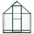 Gewächshaus mit Fundamentrahmen - Aluminium/PC, Pflanzenhaus mit Dachrinnensystem Flügeltür, Treibhaus für Pflanzen, Frühbeet (169 x 58 x 195 cm) - Thumbnail 4