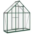 Gewächshaus mit Fundamentrahmen - Aluminium/PC, Pflanzenhaus mit Dachrinnensystem Flügeltür, Treibhaus für Pflanzen, Frühbeet (169 x 58 x 195 cm) - Thumbnail 5