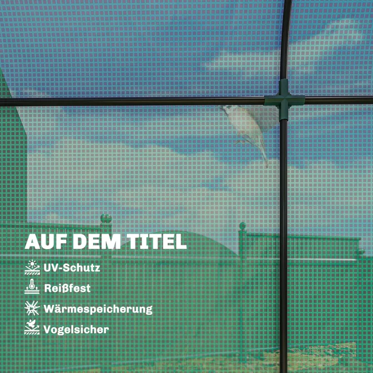 Outsunny Tomatengewächshaus Foliengewächshaus mit Rolltor Netzfenster Bogendach 170 x 68 x 200 cm Stabil Treibhaus mit PE-Folie Erdhaken Tomatenhaus Gewächshaus für Garten, Balkon, Terrasse Grün – Bild 3