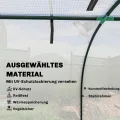 Outsunny Gewächshaus mit Gitterfolie Aufrollbar Seitenwände, UV-beständig Winterfest Foliengewächshaus aus Stahl, Tomatenhaus ca.300 x 100 x 80 cm, Treibhaus für Tomaten Gemüse Pflanzen Weiß - Thumbnail 3
