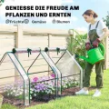 Outsunny Gewächshaus mit Reißverschlussfenster, Winterfest Foliengewächshaus aus Stahl, Treibhaus für Balkon, Garten, 180 x 90 x 90 cm, Tomatenhaus für Tomaten, Gemüse, Blumen, Transparent - Thumbnail 6