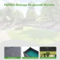 Hochbeet 120x44x70cm, Metall Hochbeet mit Rollen & Griff, 3 Haken & Vlieseinlage, Für Gemüse Blumen Kräuter, Garten Balkon Terrasse, Schwarz | 3 Haken und Vliesfutter, für den Außenbereich, für Gemüse, Blumen, Kräuter, Garten, Balkon, Terrasse - Thumbnail 5
