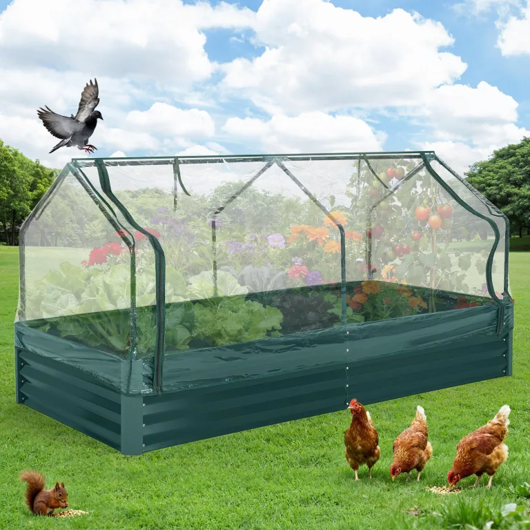 Hochbeet Metall 120x60x90cm, Rechteckiges Pflanzbeet Kräuterbeet Blumenkasten Für Terrasse Garten Balkon, Rostfreies Gemüsebeet Für Kräuter Blumen, Robuster Gartenbeet Set, Einfacher Aufbau, Grau – Bild 8
