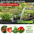 BRAST Hochbeet Metall Julia | 160x80x80-400x80x80cm | viele Modelle | extra viel Zubehör | Stahl rostfrei & verzinkt | wetterfest ovale Form | für Gemüse Obst Kräuter & Blumen | 240x80x80cm Schwarz - Thumbnail 8