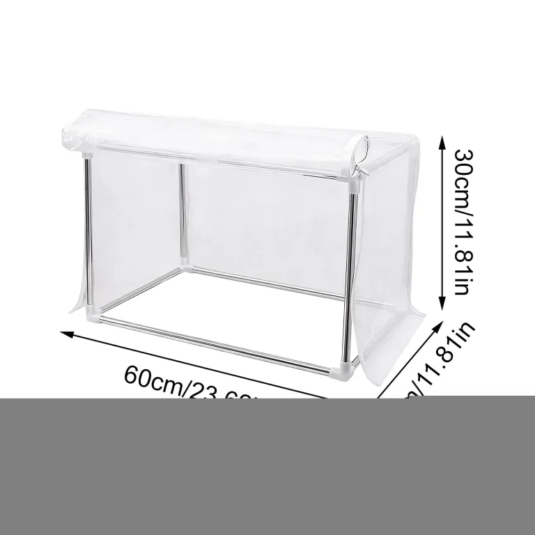 Mini-Gewächshaus für den Innenbereich, 60 x 30 x 30 cm, transparente Pflanzenabdeckung, stabile Tischplatte, schützender Indoor-Pflanzenschutz, leichtes Gewächshaus, Zubehör für Tisch, Balkon – Bild 2