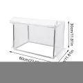Mini-Gewächshaus für den Innenbereich, 60 x 30 x 30 cm, transparente Pflanzenabdeckung, stabile Tischplatte, schützender Indoor-Pflanzenschutz, leichtes Gewächshaus, Zubehör für Tisch, Balkon - Thumbnail 2