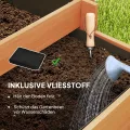 Outsunny Hochbeet mit Rankhilfe, 3-stufig Blumenkasten mit Vliesstoff, Gemüsebeet, Pflanzkasten, Kräuterbeet für Garten, Balkon, Tannenholz, Braun, 95 x 95 x 110 cm - Thumbnail 5
