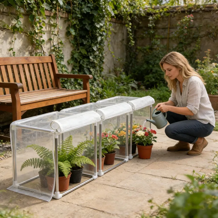 Mini-Gewächshaus, transparent, PVC, Edelstahl, 60 cm (23,62 Zoll), tragbar, mit Regalen, Gewächshäuser, Gewächshäuser, Tischabdeckung für Balkon, P – Bild 2
