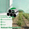 Aufun Gewächshaus 400x300x200 cm Foliengewächshaus Winterfest, Tomatenhaus mit 8 Fenstern & 2 Tür, 140g/m² PE-Folie, Folientunnel mit verzinktem Stahlrahmen,Treibhaus für Garten, Balkon & Anzucht - Thumbnail 4