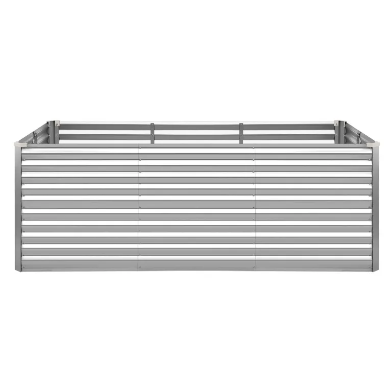 VEVOR Hochbeet Metall 2400x1200x860 mm, Rechteckiges Gartenbeet, Pflanzkasten-Set für den Außenbereich, Gemüsebeet mit Handschuhen, Blumenbeet Bodenlos, Pflanzbeet für Blumen & Gemüse, Silber – Bild 9