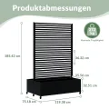 Pflanzkasten aus Metall für den Außenbereich mit Spalier, Hochbeet aus Metall mit Rad, freistehender Sichtschutz-Pflanzkasten für Blumen, Gemüse im Garten, auf der Terrasse, auf dem Balkon - Thumbnail 5