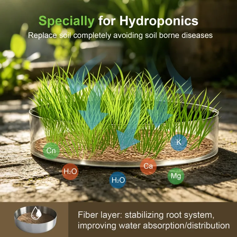 45er Jutte Microgreens Anzuchtschalen mit 500g/m², 95x95x5mm, Kresse Anzuchtschalen Set mit 3 Edelstahl Trays, Biologisch Abbaubares, Sprossen Anzuchtschale für Weizengras, Tomaten – Bild 5