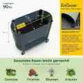 Permasteel Hochbeet Metall mit Rollen für Garten oder Balkon - Pflanzkübel groß außen 101x51x94 cm - Selbstbewässerungssystem, Wasserstandsanzeige und Ablassventil - Für Gemüse, Kräuter oder Blumen - Thumbnail 5