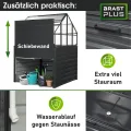 BRAST 2in1 Hochbeet mit Alu Gewächshaus-Aufsatz | Integriertes Drainage-System | 2 Größen zur Auswahl | wetterfest | 4mm Hohlkammerplatten | 2 Pflanzwannen | Pflanzbeet | 120x120x166cm - Thumbnail 6