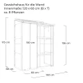 Gewächshaus Glas 0,9 m² Aluminium Rahmen mit Schiebetür | Premium Wand-Gewächshaus schwarz Temperaturkontrolle Aufstellfenster | Tomaten- und Anzuchtgewächshaus 130 x 68 x 173 cm (B x T x H) - Thumbnail 3