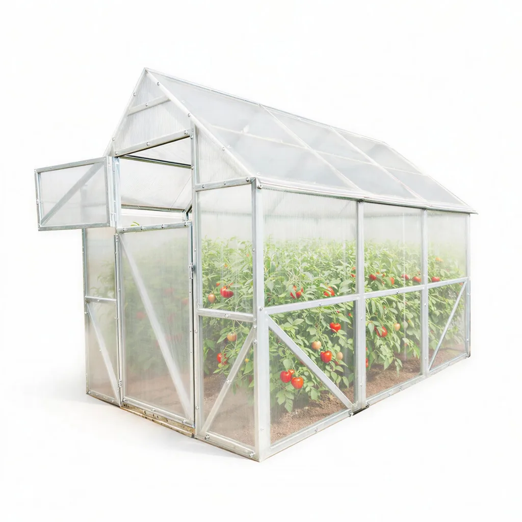 Gewächshaus Smart aus Stahl 200x300x220cm | UV-beständige 6 mm Hohlkammerplatten | Winterfestes Tomatenhaus & Treibhaus für Garten