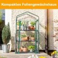 Balkon Frühbeet Foliengewächshaus für Kräuter, Tomaten & Co, 68 x 49 x 128 cm, Foliengewächshaus Gewächshaus mit 3 Etagen - Thumbnail 7
