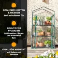 Balkon Frühbeet Foliengewächshaus für Kräuter, Tomaten & Co, 68 x 49 x 128 cm, Foliengewächshaus Gewächshaus mit 3 Etagen - Thumbnail 10