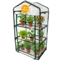 Balkon Frühbeet Foliengewächshaus für Kräuter, Tomaten & Co, 68 x 49 x 128 cm, Foliengewächshaus Gewächshaus mit 3 Etagen - Thumbnail 1