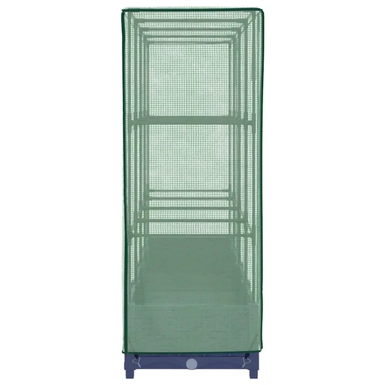 Hochbeet mit Gewächshausabdeckung 160x40x123 cm Rattanoptik für Garten und Balkon, Stabiles PP Beet mit Eisenrahmen wasserdichter PE Abdeckung zum Schutz von Gemüse und Pflanzen – Bild 5