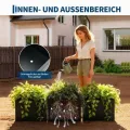 Metall Hochbeet Schwarz, Robustes Eisen Pflanzbeet mit Boden, Stabiler Pflanzrahmen, Wetterfest & Langlebig, Ideal für Garten, Balkon, Terrasse & Rasen, Pflanzkasten für Blumen & Gemüse, 46x46x30cm - Thumbnail 6