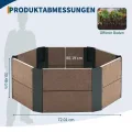 Sechseckiges Hochbeet Holzoptik, Pflanzbeet für Garten Balkon Terrasse, 30 cm Tiefes Hochbeet für Gemüse Kräuter Blumen, Großes Pflanzkasten Outdoor Indoor, Modernes Design, 80x80x30cm - Thumbnail 8