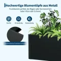 Großes rechteckiges Hochbeet aus Stahl – Robuster Pflanzkasten ohne Boden für Garten, Terrasse & Balkon, langlebig & vielseitig für Gemüse, Blumen und Kräuter, 52x52x30cm - Thumbnail 3