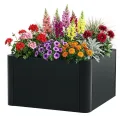 Großes rechteckiges Hochbeet aus Stahl – Robuster Pflanzkasten ohne Boden für Garten, Terrasse & Balkon, langlebig & vielseitig für Gemüse, Blumen und Kräuter, 52x52x30cm - Thumbnail 1