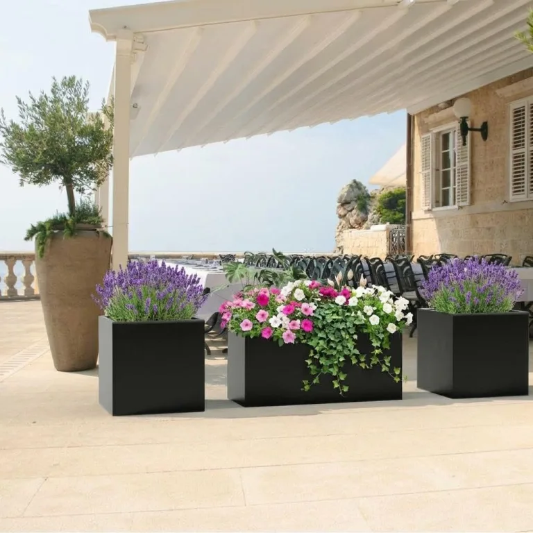Metall Hochbeet Schwarz, Robustes Eisen Pflanzbeet ohne Boden, Stabiler Pflanzrahmen, Wetterfest & Langlebig, Ideal für Garten, Balkon, Terrasse & Rasen, Pflanzkasten für Blumen & Gemüse, 172x46x30cm – Bild 6