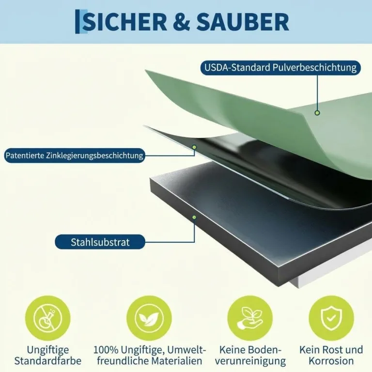 2er Set Verzinkte Stahl Hochbeete Mit Sicherheitskante 120x60x60cm – Robustes Metall Hochbeet für Gemüse & Blumen – Rostbeständig, Ergonomische Höhe, Einfache Montage – Pflanzbeet Garten Outdoor, Grün – Bild 2