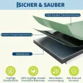 2er Set Verzinkte Stahl Hochbeete Mit Sicherheitskante 120x60x60cm – Robustes Metall Hochbeet für Gemüse & Blumen – Rostbeständig, Ergonomische Höhe, Einfache Montage – Pflanzbeet Garten Outdoor, Grün - Thumbnail 2
