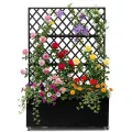 Holz Hochbeet 64x64x60 cm - Rechteckiger Outdoor Pflanzkasten mit Boden, Großes Erhöhtes Gartenbeet für Gemüse, Kräuter und Blumen, Ideal für Terrasse, Garten & Balkon - Thumbnail 10