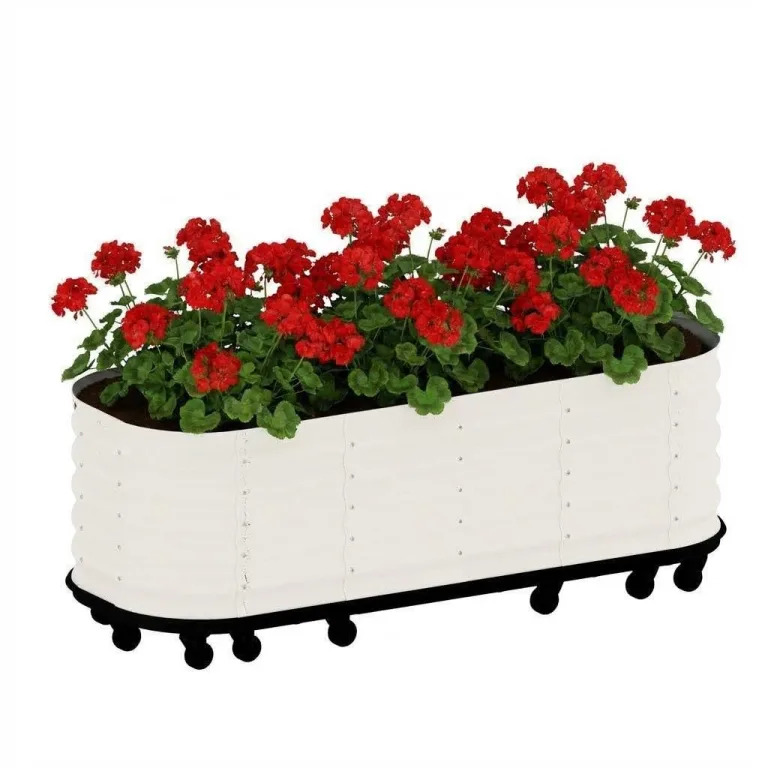 Holz Hochbeet 49x49x45 cm - Rechteckiger Outdoor Pflanzkasten ohne Boden, Großes Erhöhtes Gartenbeet für Gemüse, Kräuter und Blumen, Ideal für Terrasse, Garten & Balkon – Bild 8