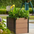 Holz Hochbeet 49x49x45 cm - Rechteckiger Outdoor Pflanzkasten ohne Boden, Großes Erhöhtes Gartenbeet für Gemüse, Kräuter und Blumen, Ideal für Terrasse, Garten & Balkon - Thumbnail 2