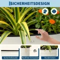 2er Set Verzinkte Stahl Hochbeete Mit Sicherheitskante 120x60x60cm – Robustes Metall Hochbeet für Gemüse Blumen – Rostbeständig, Ergonomische Höhe, Einfache Montage – Pflanzbeet Garten Outdoor, Beige - Thumbnail 6