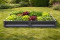 Botanic Hochbeet Metall 200x100x20 cm, verzinkter Stahl, wetterfest & rostfrei, Metallhochbeet Anthrazit mit Bodenankern, stabiles Gartenbeet für Gemüse, Kräuter und Blumen - Thumbnail 7