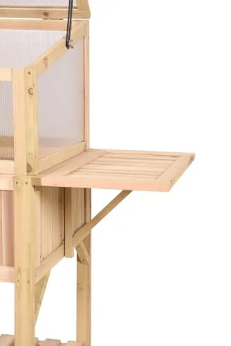 Hochbeet PULI Braun Tanne | Gewächshaus Holz-Hochbeet für Garten Anbaubeet Gemüsebeet Kräuterbeet – Bild 10