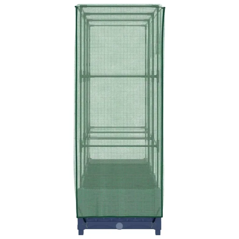 Hochbeet mit Gewächshausabdeckung 120x40x123 cm Rattanoptik, Stabiles PP Beet mit Eisenrahmen & Wasserdichter PE Abdeckung für Garten, Balkon, Terrasse, Gemüse und Kräuter – Bild 5