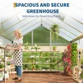 GarveeHome Stabiles begehbares Polycarbonat Gewächshaus 8x12 FT für Garten & Outdoor – Robuster Aluminiumrahmen, abschließbare Tür, Dachfenster – Ideal für Terrasse, Rasen, Pflanzenanzucht - Thumbnail 5