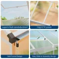 GarveeHome Stabiles begehbares Polycarbonat Gewächshaus 8x12 FT für Garten & Outdoor – Robuster Aluminiumrahmen, abschließbare Tür, Dachfenster – Ideal für Terrasse, Rasen, Pflanzenanzucht - Thumbnail 7