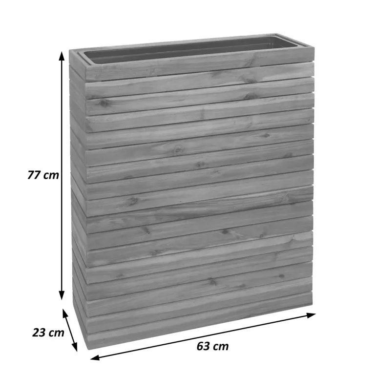 Mendler Pflanzkasten HWC-L21, Hochbeet Pflanzkübel Blumentopf, eckig 77x63x23cm Outdoor Akazie Holz FSC®-Zertifiziert - Hellbraun – Bild 3
