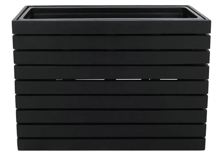 Mendler Pflanzkasten HWC-L21, Pflanzkübel Blumentopf Hochbeet, eckig 41x63x23cm Outdoor Akazie Holz FSC®-Zertifiziert - schwarz – Bild 6