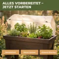 Green Home Hochbeet Set XXL 107 x 100 x 50 cm Balkon-Hochbeet mit Abdeckung als Frühbeet nutzbar inklusive Saatgut und Dünger Pflanzkasten aus Kunststoff für Kräuter und Gemüse - Thumbnail 3