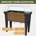 Green Home Hochbeet Set XXL 107 x 100 x 50 cm Balkon-Hochbeet mit Abdeckung als Frühbeet nutzbar inklusive Saatgut und Dünger Pflanzkasten aus Kunststoff für Kräuter und Gemüse - Thumbnail 8