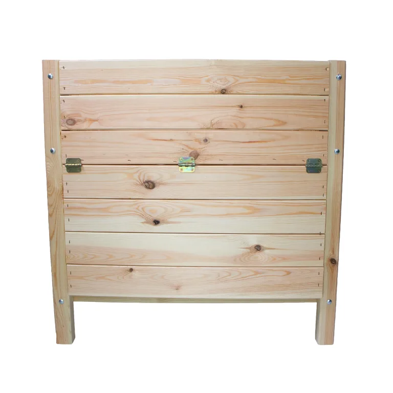 mgc24 Hochbeet Kiefernholz Natur, 80 x 40 x 78 cm mit Ablage & Verkleidung | Stehender Pflanzkasten aus Holz, Für Garten/Terrasse/Balkon, vielseitig nutzbar, robust & stabil, einfache Montage – Bild 2