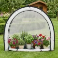 [en.casa] Tomatengewächshaus Larshasas Gewächshaus klein für Tomaten Pflanzen Foliengewächshaus Tomatenhaus Outdoor Folie Zelt 180 x 80 x 170 cm Transparent - Thumbnail 3
