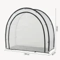 [en.casa] Tomatengewächshaus Larshasas Gewächshaus klein für Tomaten Pflanzen Foliengewächshaus Tomatenhaus Outdoor Folie Zelt 180 x 80 x 170 cm Transparent - Thumbnail 5