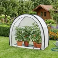 [en.casa] Tomatengewächshaus Larshasas Gewächshaus klein für Tomaten Pflanzen Foliengewächshaus Tomatenhaus Outdoor Folie Zelt 180 x 80 x 170 cm Transparent - Thumbnail 10