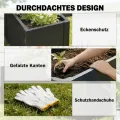 Outsunny Hochbeet L-förmig Blumenhochbeet witterungsbeständig, Pflanzbeet Frühbeet Gartenbeet Pflanzkübel Pflanzkasten aus Verzinkter Stahl, Blumenkasten für Terrasse & Garten, 150 x 150 x 55 cm - Thumbnail 5